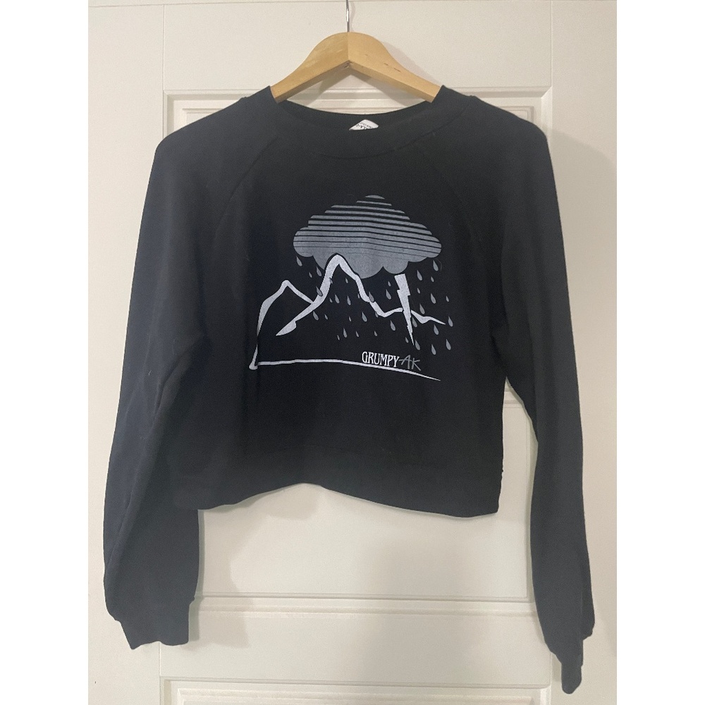 Happy AK Cropped Sweatshirt - Size Small